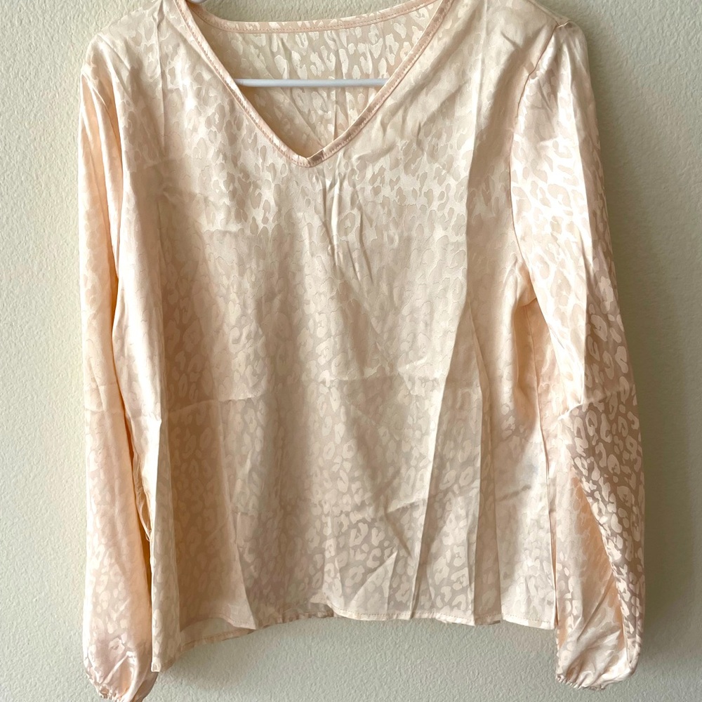 Silk Animal Print Top. Unworn. Size M